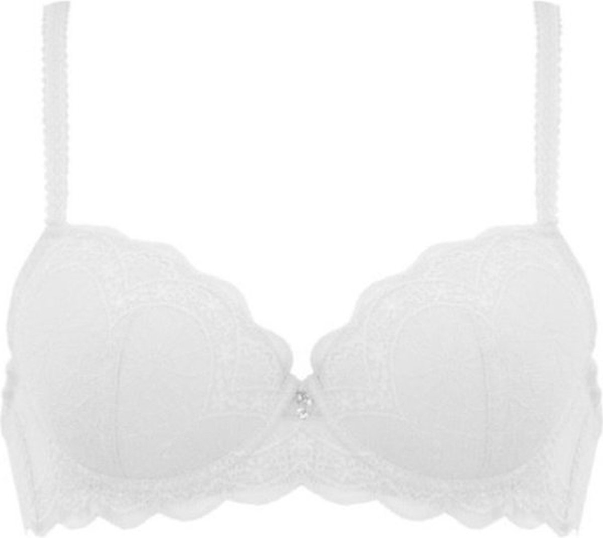 Naturana padded lace beugel BH 95D wit