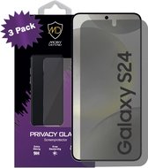 3-Pack MobyDefend Samsung Galaxy S24 Screenprotectors - HD Privacy Glass Screensavers - Glasplaatjes Geschikt Voor Samsung Galaxy S24