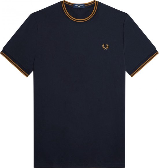 SINGLES DAY! Fred Perry - T-shirt Navy M68 - Heren - Maat XL - Modern-fit