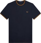 SINGLES DAY! Fred Perry - T-shirt Navy M68 - Heren - Maat L - Modern-fit