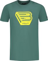Ballin Amsterdam - Heren Loose Fit T-shirts Crewneck SS - Faded Green - Maat M