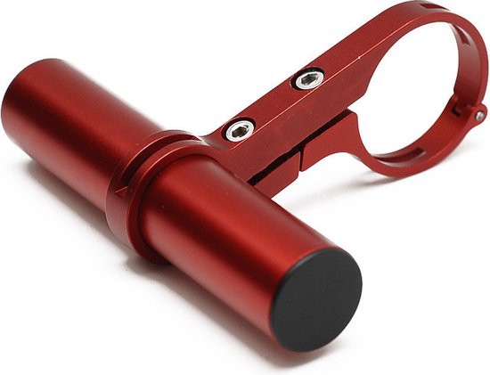 RAMBUX® - Fietsstuur Accessoires Houder - Rood - Lichtgewicht Fiets Stuur Beugel - Aluminium - Extra Ruimte voor Kilometerteller / Telefoonhouder / Verlichting