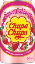 CHUPA CHUPS - Boisson Strawberry & Crème - 24 X 345 ML - Pack économique