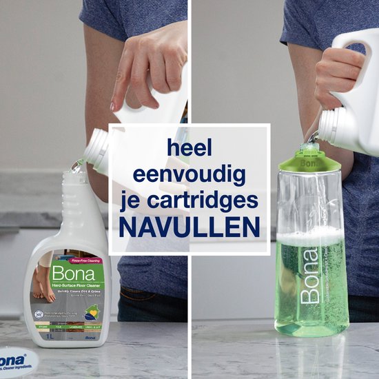 Bona Harde Vloer, Tegel en Laminaat Reiniger - 2 x 4 Liter Multipack - PVC Reiniger - Streeploos - Sneldrogend - Vloerreiniger Vloeistof (Ook Geschikt Voor Robotstofzuiger Met Dweilfunctie)