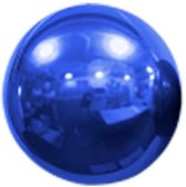 Spiegelballon donker blauw - 18 cm