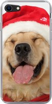 Geschikt voor iPhone SE 2020 hoesje - Hond - Grappig - Lachen - Kinderen - Jongens - Meisjes - Siliconen Telefoonhoesje