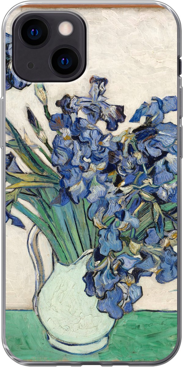 Telefoonhoesje Geschikt voor iPhone 13 mini hoesje - Stilleven van irissen - Vincent van Gogh - Siliconen Telefoonhoesje Telefoonhoesje