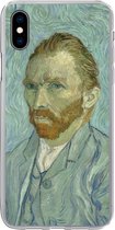 Geschikt voor iPhone Xs hoesje - Zelfportret - Vincent van Gogh - Siliconen Telefoonhoesje