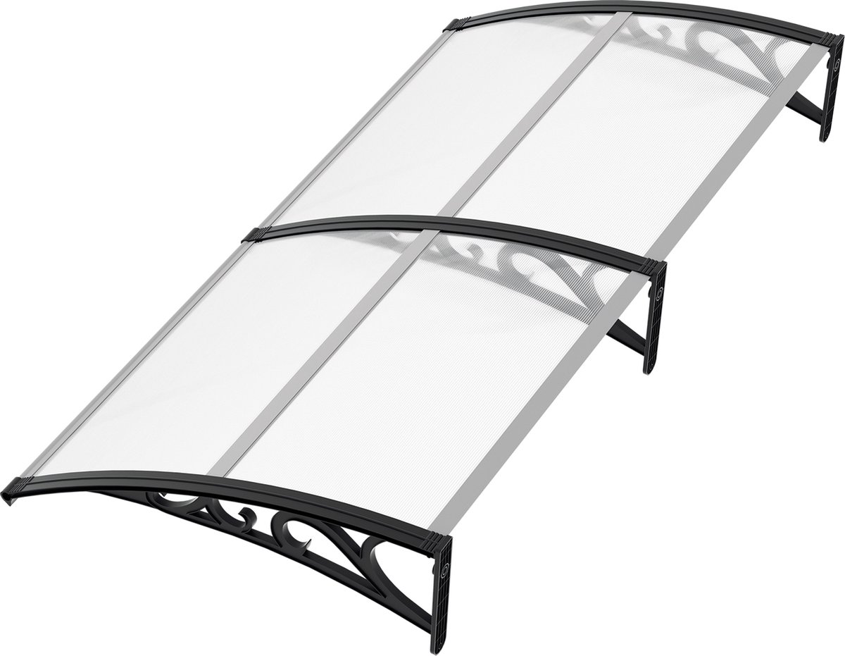 Flyelf Deurluifel Voordeur Afdak 100x150 Cm | Bruin Terrasdak Voor Balkon, Raam En Airco Bescherming