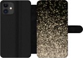 Bookcase Geschikt voor iPhone 12 Pro telefoonhoesje - Glitters - Abstract - Design - Met vakjes - Wallet case met magneetsluiting