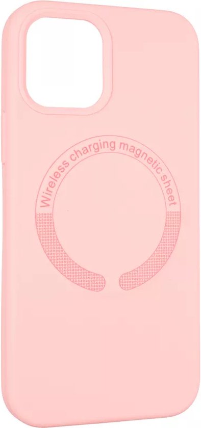 Premium Liquid Case Geschikt voor Apple iPhone 11 Pro Max met Camera Shield Geschikt voor MagSafe - FuturiQ - Lichtroze