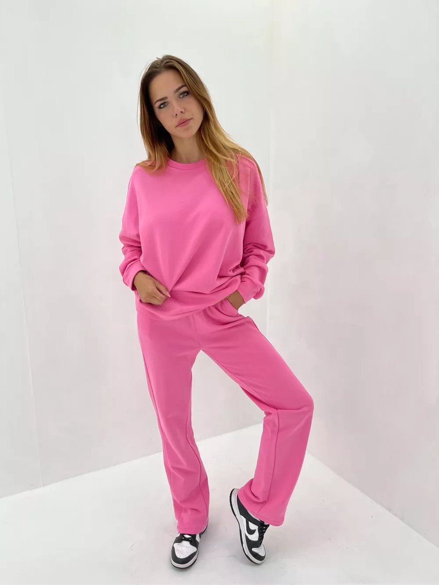 Huit 8 Paris | Comfy sweater | Roze | Heerlijk oversized | dames | Maat S