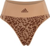 Adidas Sport HIGH WAIST THONG Dames Onderbroek - Animal Print - Maat XS