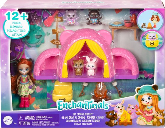 Foto: Enchantimals tent en kampeerknuffels speelset