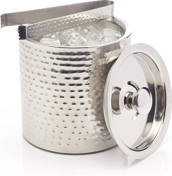 Produktbild von Barcrafters Eisbox 6 Liter – Silber Alu-Look Mit Deckel Und Abtropfsieb – Gastro-Qualität