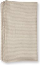 vtwonen Tafelkleed - Gestreept - Beige & Wit - Katoen & Linnen - 150 x 250 cm