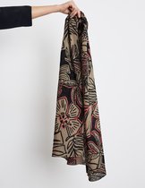 GERRY WEBER Dames Gebloemde sjaal van katoen Ecru/Weiss/Schwarz Druck-99