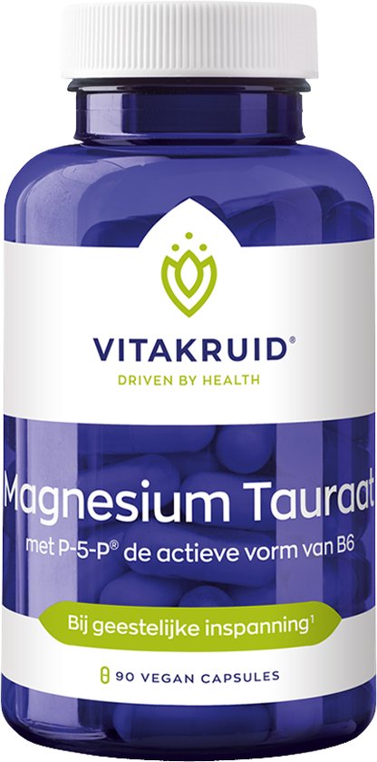 Vitakruid - Magnesium tauraat met P-5-P - 180 Vegetarische capsules