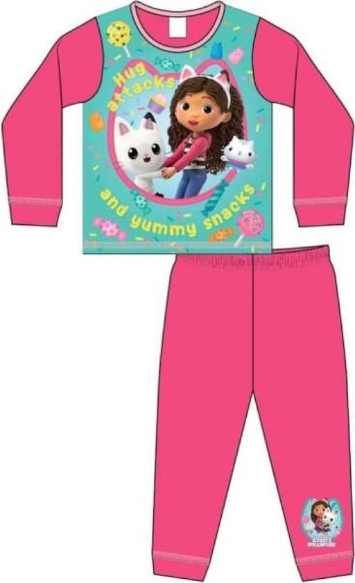 Foto: Gabby s poppenhuis pyjama roze gabbys dollhouse pyama maat 92 98