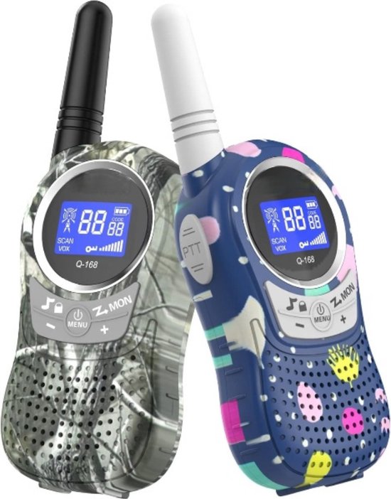 Kidytalk - Oplaadbare Walkie Talkie - KIDYWOLF - blauw, Speelgoed