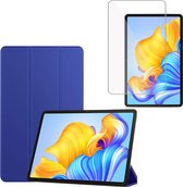 Tablet Hoes + Screenprotector geschikt voor Honor Pad 8 – Tempered Glass - Extreme Shock Hoesje - Blauw