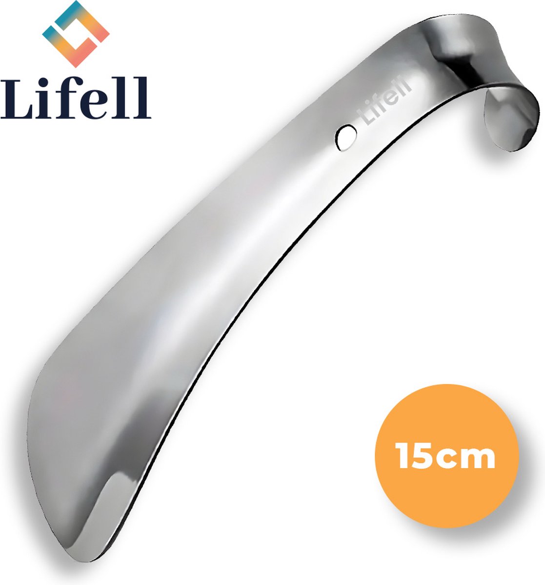 Lifell Schoenlepel - 15cm Compact - Zilvergrijs - RvS - Lifell