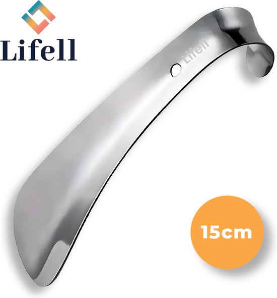 Lifell Schoenlepel - 15cm Compact - Zilvergrijs - RvS
