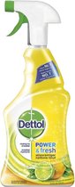 Dettol Power & Fresh Spray Citrus (6 x 500ml)