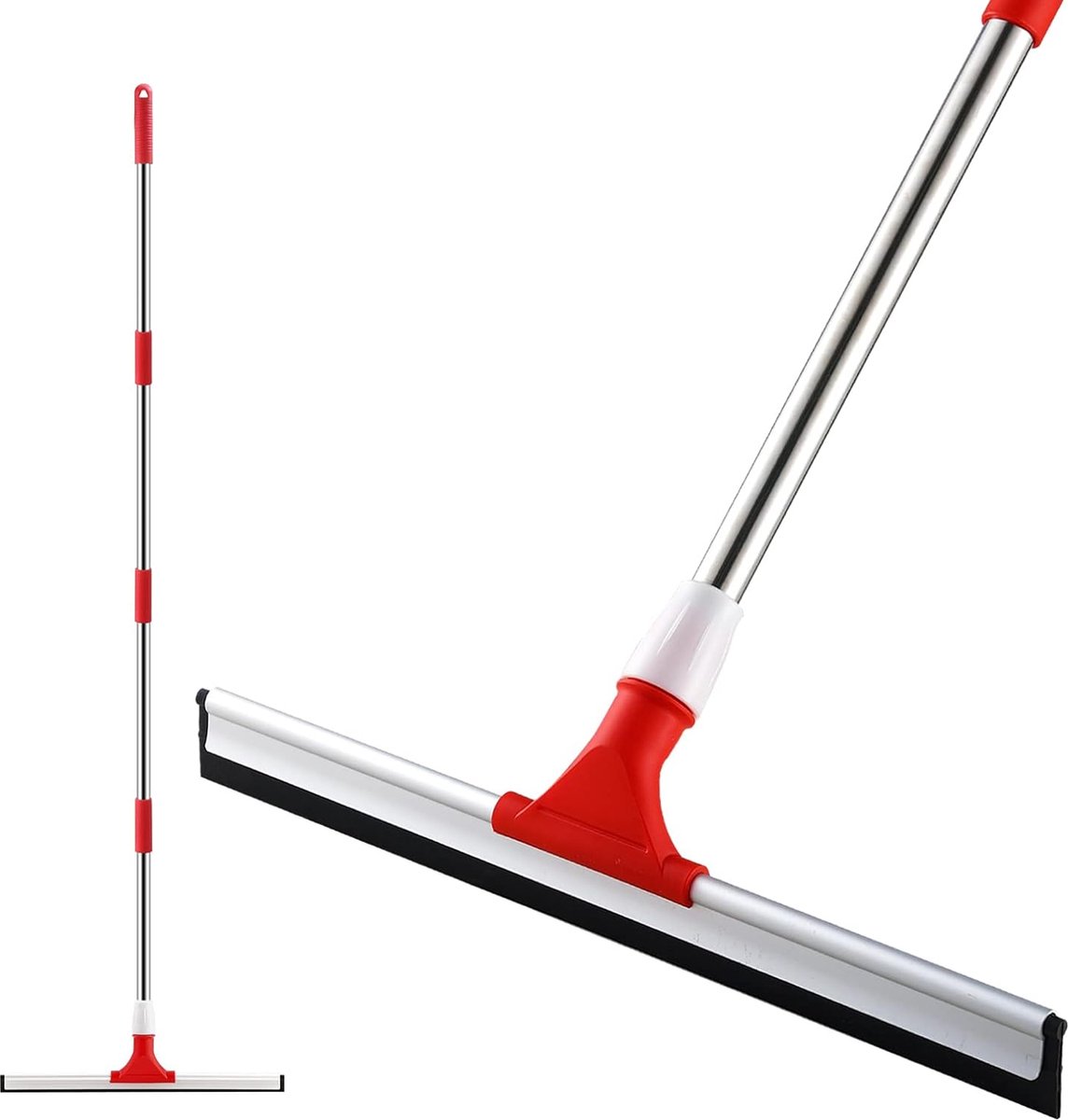 43 cm waterwisser vloermop met verlengde steel (147 cm) rubberen wisser voor natte vloeren hoge prestaties waterwisser voor binnen en buiten gebruik garage douche badkamer tuin keuken