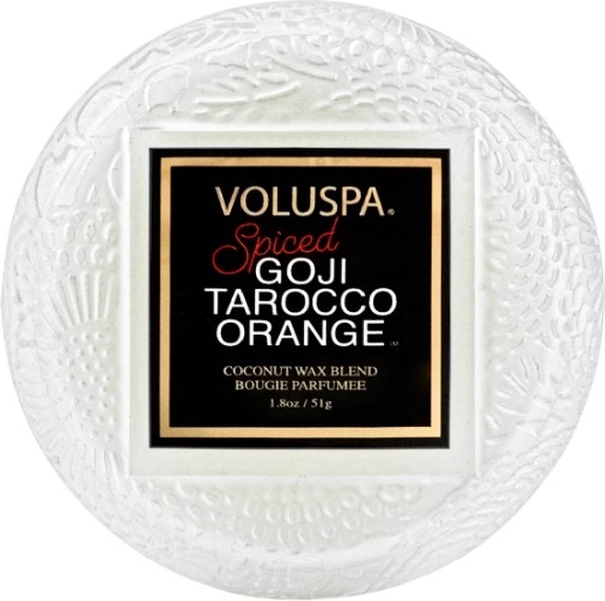Voluspa Japonica Holiday Geurkaars Japonica Spiced Goji Tarocco Orange Macaron Candle 51gr