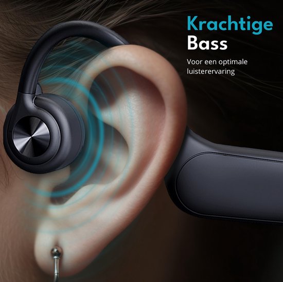 balboaz Bone Conduction Headphone | Draadloze open ear sport koptelefoon | bluetooth en mp3 (32GB opslag) | Oordopjes met licht | IP68 Waterdicht en stofdicht - balboaz