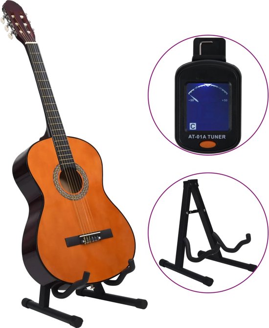 Beroli - 12-delige Gitaarset - Klassiek - Beginner - 4/4 - 39: Complete Gitaarset voor Beginners met Klassieke 4/4 Gitaar