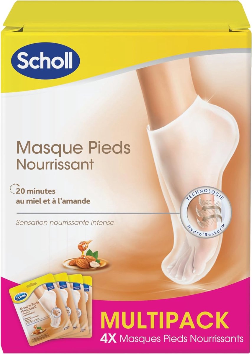 ( 4 Paar ) Scholl Voetmaskersokken – Scholl – Scholl Pedimask – Scholl Velvet Smooth – Eelt sokken – Voetverzorging – Huidverzorging – Eeltsokken – Voetmasker.