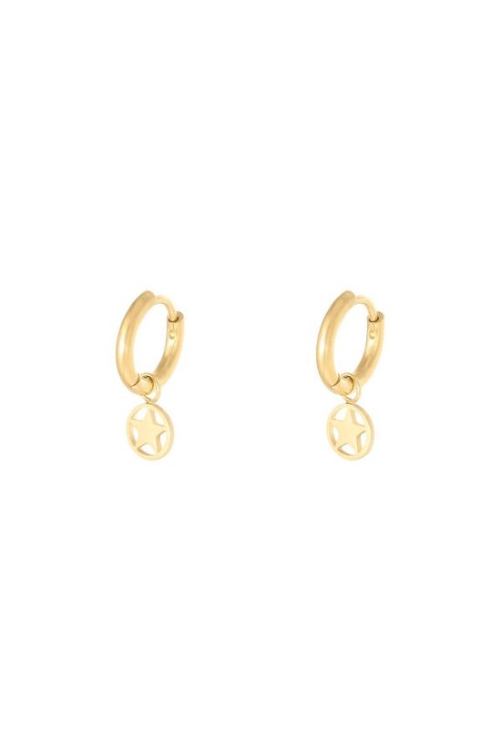 Earrings - oorbellen - little star - goudkleurig - gold - stainless steel - valentijn - moederdag - mam - moeder - dochter- gift - cadeau - kadotip
