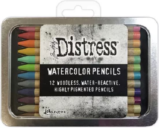 Distress watercolor pencils 12 stuks kit 2