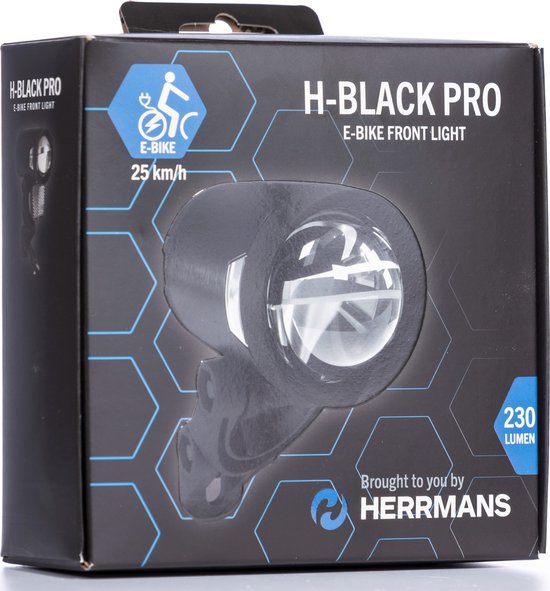 Herrmans Voorlicht H-black Pro 6/12 V E-bike 230 Lumen Zwart — afbeelding 5