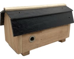 foto van GARDEN SPIRIT Hommelhotel met leien dakje 14 x 29 x 17 cm Insectenhotel