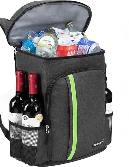 Sac à dos réfrigérant 30 litres - Sac à dos thermique - Sac à dos Cooler - Sac à dos réfrigérant - avec décapsuleur - Porte-bouteille
