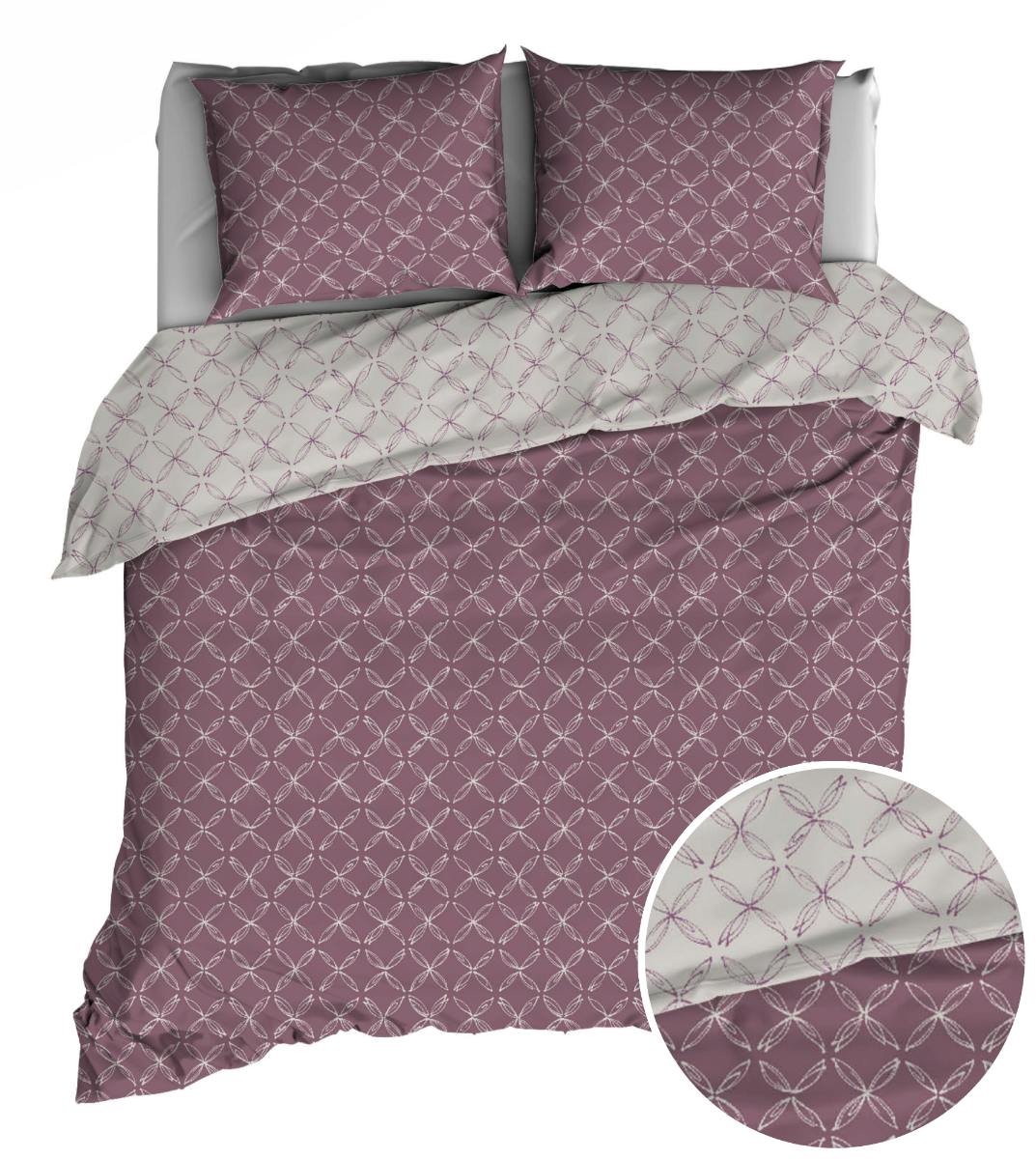 Satin D Or Satin d'Or Curling - Dekbedovertrek - Lits-jumeaux - 260x200/220 cm + 2 kussenslopen 60x70 cm - Oud-Rose Roze