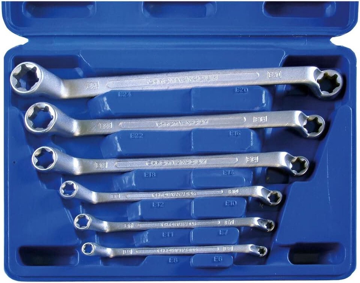 SW Stahl Dubbele ring-sleutelset E-profiel 01580L SW-Stahl
