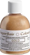 Sugarflair Sugar Sprinkles - Goud - 100g - Gekleurde Suiker - Eetbare Taartdecoratie