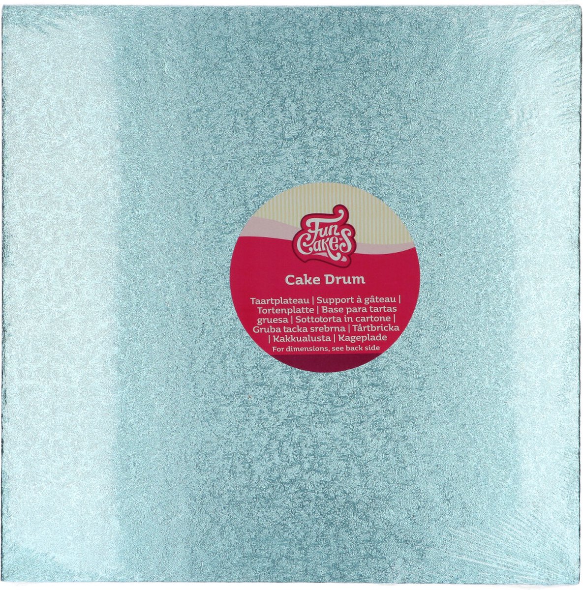FunCakes Cake Drum Vierkant - Baby Blauw - 30,5 cm / 12 mm - Taartonderlegger - Taartkarton
