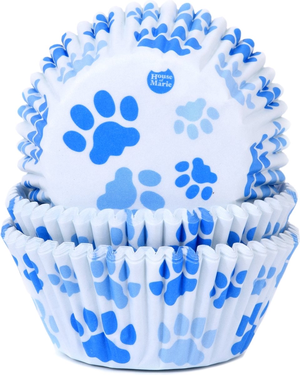 House of Marie Baking Cup Paw Control blauw