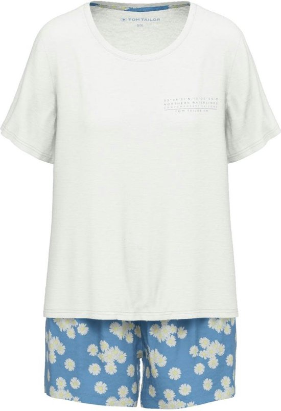Tom Tailor Pyjama korte broek - 615 - maat 36 (36) - Dames Volwassenen - Katoen/elastaan- 60234-6061-615-36