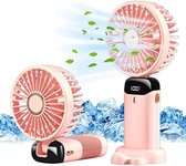 Handventilator - Mini Ventilator - Hand Ventilator - Mini ventilator Oplaadbaar - Mini Ventilator Usb - Roze