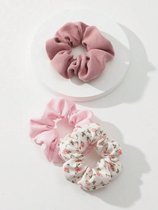 Scrunchie - Haarstrik - Haaraccessoires - Set van 3 - Zachte Kleuren - Rekbaar - Zeer Elastisch