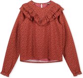 Meisjes blouse - Rood hout