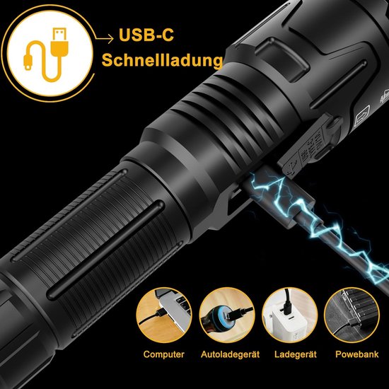 sofirn IF23 Led-zaklamp, zeer krachtig, 4000 lumen, oplaadbaar, type C