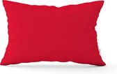Velvet Kussenhoes 30x50 - Effen rood - Fluweel Sierkussenhoes