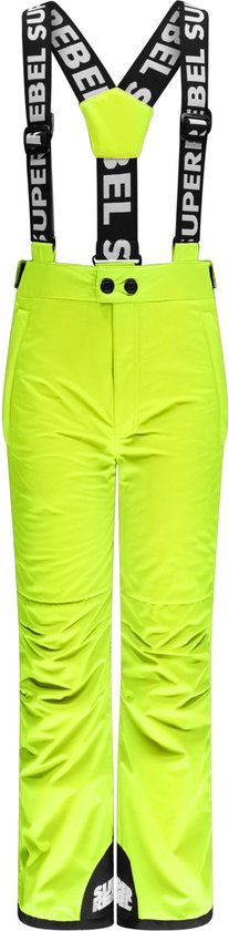 SuperRebel - Ski broek SPEED - Neon Yellow - Maat 116